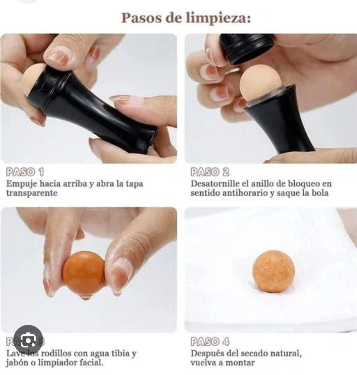 Rodillo volcánico absorbente de aceite.